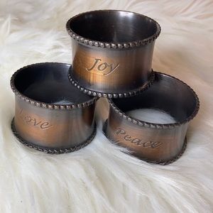 3 elegant napkin rings napkin holders love  joy